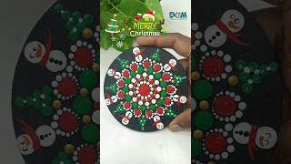 Easy ⛄Christmas 🎄🎄dot painting🎨 #diy #viral #ytshorts #christmas #art #trending