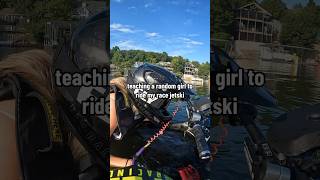 Random girl tries my race jetski #race #racing #jetski #2stroke #sendit #jetskiing #kawasaki #moto