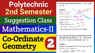 Coordinate Geometry (Part-2) | Mathematics-II Suggestion | 2nd Semester Polytechnic | NatiTute