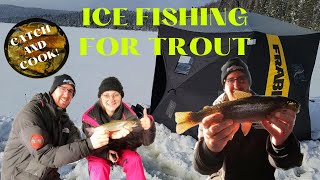 Epic Ice Fishing for Trout at Pourvoirie St-Zénon