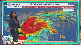 Tracking the Tropics: Tropical Storm Sara moving over portions of Honduras