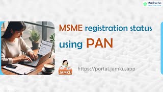 MSME Registration status using just PAN