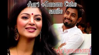 Aari+Sanam cute Smile 😍 whatsApp status | BB4 tamil | unga smile cute ah irukku🥰