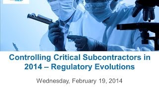 FREE WEBINAR  Controlling Critical Subcontractors in 2014