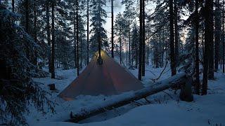 Hot Tent Midwinter Camping, -25°C, January