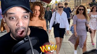 Beautiful and attractive Russian girls , Walking in Moscow | Россия , Санкт-Петербург 🇷🇺 DZ REACTION