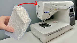 Just insert polystyrene foam into your sewing machine. Advice will change your life for the better