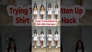 😱 Try This Trick To Crop A Button Up Shirt! #shorts