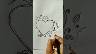 mandala art love symbol with ఆకులు గీయడం ఎలా #viral #trending