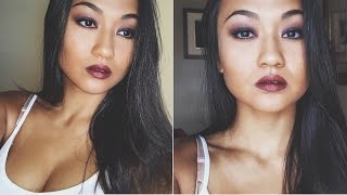 Fall Makeup Inspired | Burgendy Eye Makeup & Vampy Lips |