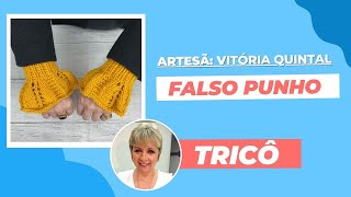 Como Fazer Punho de tricô por Vitoria Quintal