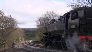 BR Standard Class 4 Tank No.80136  northbound light engine at Esk Valley Viaduct [NYMR 2019]