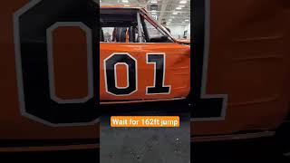 General Lee Charger Destroyed in 162 ft jump! #dukeboys #dodgecharger #classiccars #musclecar #stunt