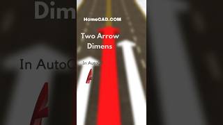 Two Arrow Dimension In AutoCAD #shorts #tutorial #autocad #youtubeshorts #autocadtutorial