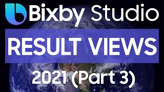 Bixby Studio Tutorial - Result Views 2021 (Part 3)