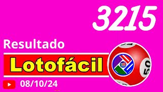 LotoFacil 3215 - Resultado da Lotofacil de Hoje Concurso 3215