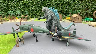 Godzilla versus Shinden & Zero, 1/48 Hasegawa