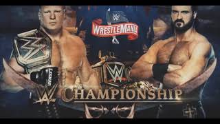 WWE Wrestlemania 36 Brock Lesnar vs Drew mcintyre Match card