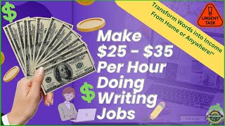 📢 Join Thousands Making Money Online! 💸 Make $35/Hour Writing from Home$$$ Flexible hours, real pay