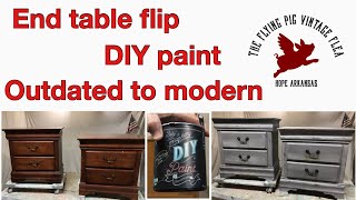 End table flip~DIY paint~outdated to modern.