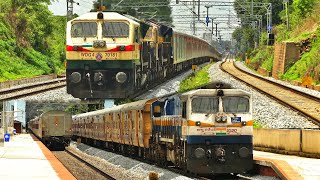 DOUBLE DIESEL and SINGLE DIESEL TRAINS Cross !! Indian Railways