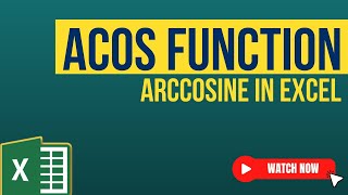 ACOS Function Explained (Trigonometric Functions)