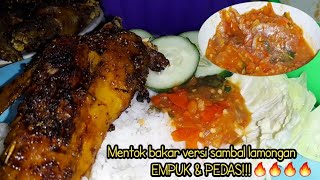 Resep mentok bakar empuk sambal versi lamongan.