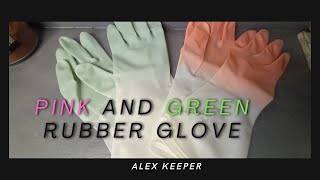 [ASMR] PINK AND GREEN GLOVES #glovesounds #tingles #gentlewhispering #triggers  #rubbergloves