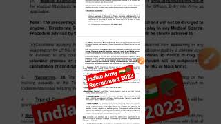 Indian Army Recruitment 2023 #indianarmy #shorts #youtubeshorts