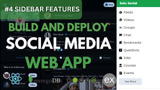 Build a Fullstack MERN Social-Media App UI | #4 Build the Sidebar and It's Features