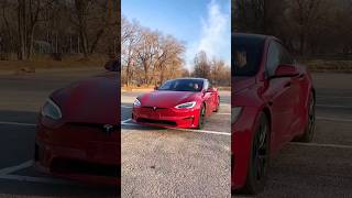 Tesla Model S Plaid interior details ASMR / review #shorts