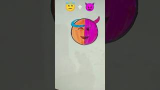 Emoji satisfying creative art // Angel +Devil #trending #YouTube shorts #nice