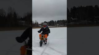 10kW 72V Electric mini bike on the ice#shorts #electricbike #minibike