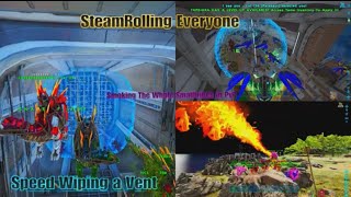 Ark Official SmallTribes PS5|SteamRolling Everyone|Snow Diving a Vent|#KINGS #RUINS