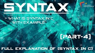 || What Is Syntax || Easy Way To Learn ||