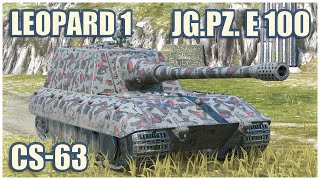 Jg.Pz. E 100, Leopard 1 & CS-63 • WoT Blitz Gameplay