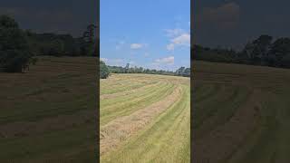 #hay in rows, two down two to go. #farmlife