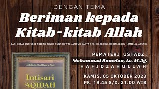 Beriman kepada Kitab-kitab Allah | Ustadz Muhammad Romelan, Lc. M.Ag. Hafidzahullah