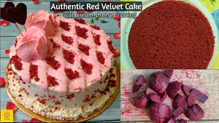 Traditional Red Velvet Cake recipe with Beetroot ( no synthetic color) n Cream cheese Frosting