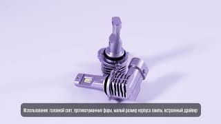 Светодиодные лампы Vizant M4 цоколь HB4 9006 с чипом CREE Tech 4500lm 5000k 2 шт