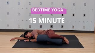 15 Minute Bedtime Yoga | deep rest, restful sleep |