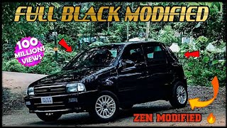 FULL BLACK MODIFIED ZEN |🤩| MARUTI SUZUKI ZEN MODIFIED FULL BLACK ☣️ - MOTO VARIETY ❤️