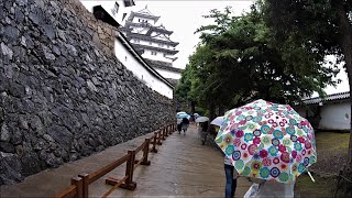 Himeji Castle (姫路城) on a rainy day, Japan