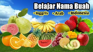 NAMA-NAMA BUAH 3 BAHASA | 🇬🇧 INGGRIS 🇸🇦ARAB 🇲🇨INDONESIA