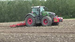 Fendt 942 & Kuhn Power Harrow Prepping Ground