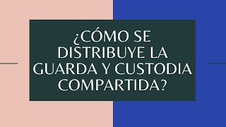 ¿Cómo se organiza 📅 la custodia COMPARTIDA?