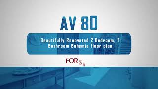 AV80 – Beautifully Renovated 2 Bedroom, 2 Bathroom Bohemia floor plan