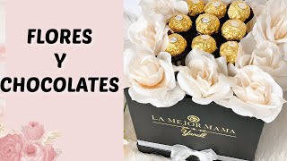 Arreglo de Chocolate Ferrero y Rosas Para El Dia de Las Madres 🍫🌹