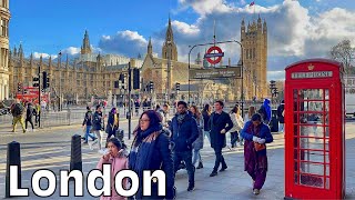 London Virtual Street Walking Tour 2023, London 4k HDR