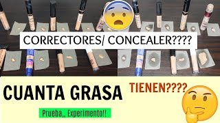 CUANTA GRASA/ ACEITE TIENEN MIS CORRECTORES?? | CONCEALER | EXPERIMENTO | Kenimar